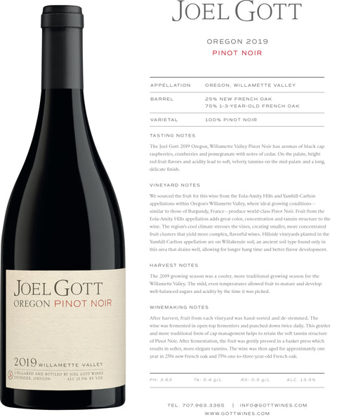Joel Gott Oregon Pinot Noir 2019