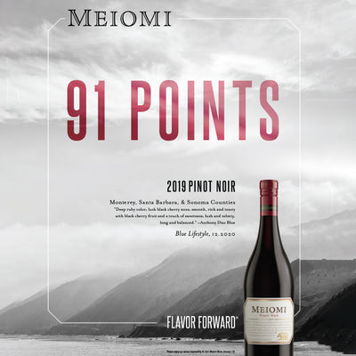 Meiomi Pinot Noir 2019 Awarded 91 Points