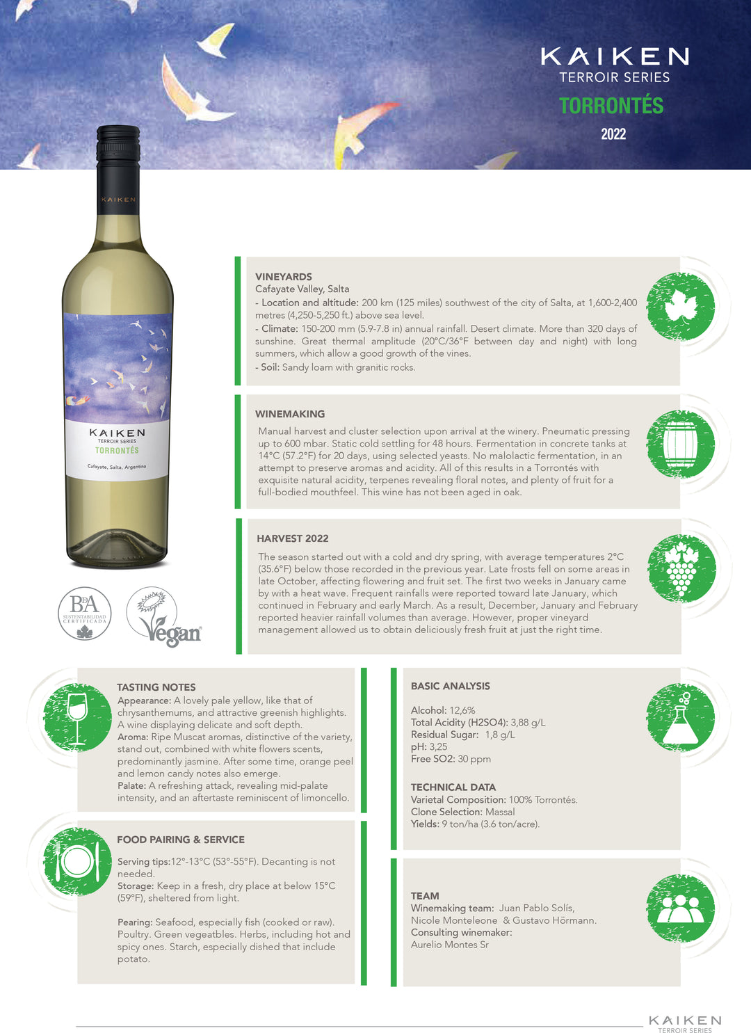 Kaiken Terroir Series Torrontés 2022 – Platinum Wines