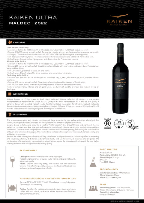 Kaiken Malbec Ultra 2022