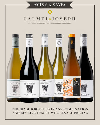 Purchase any 6 of our featured wines and receive 15% off wholesale prices.