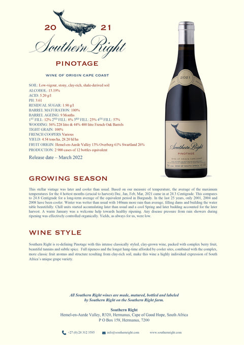 Southern Right Pinotage 2021