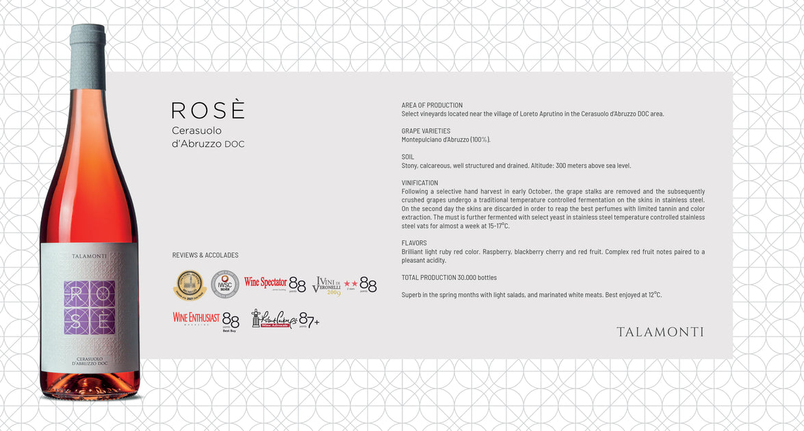 Talamonti Cerasuolo d'Abruzzo Rose DOC 2022 Platinum Wines