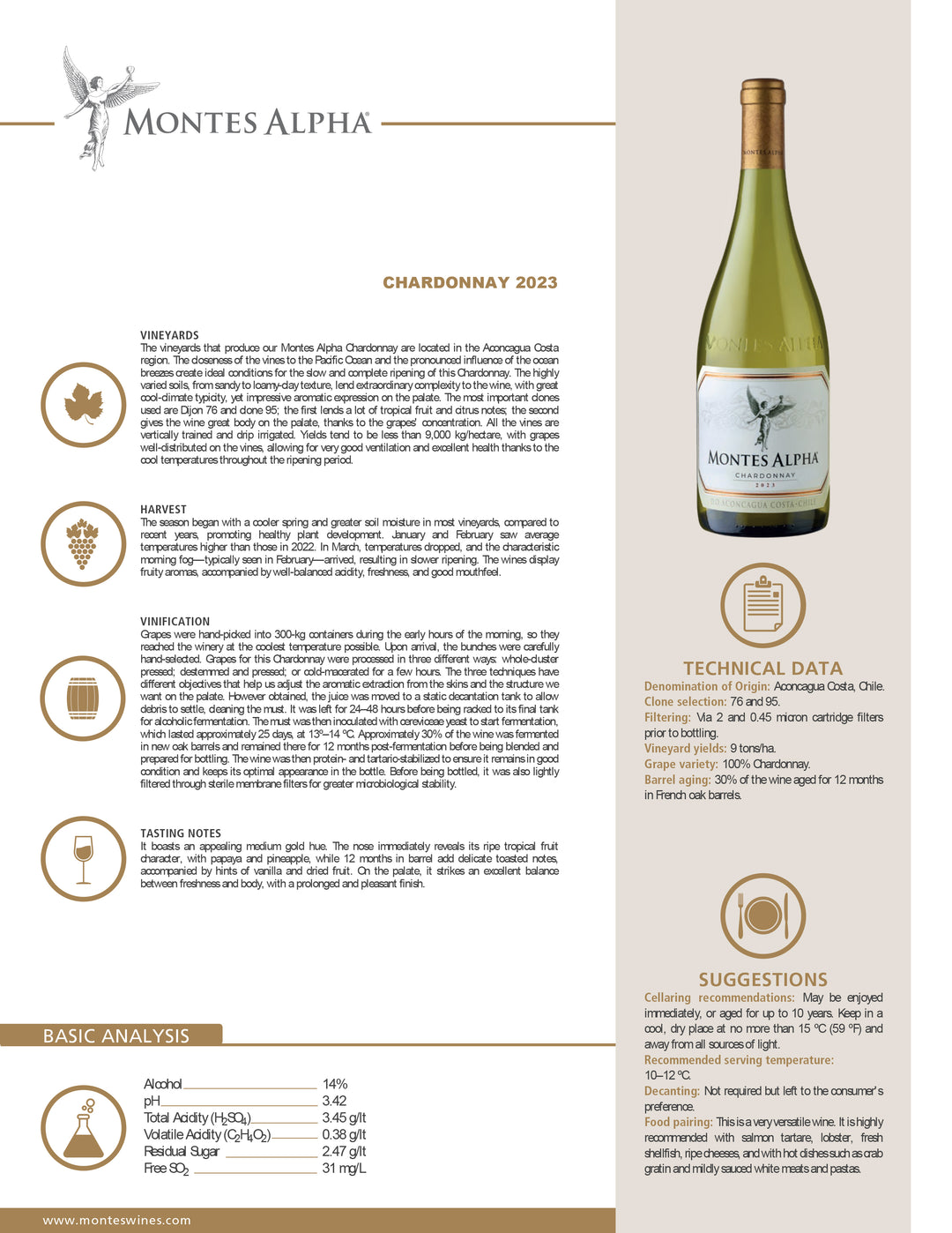 Montes Alpha Chardonnay 2023 – Platinum Wines