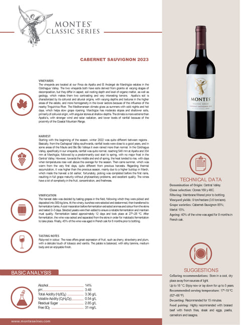 Montes Classic Cabernet Sauvignon 2022