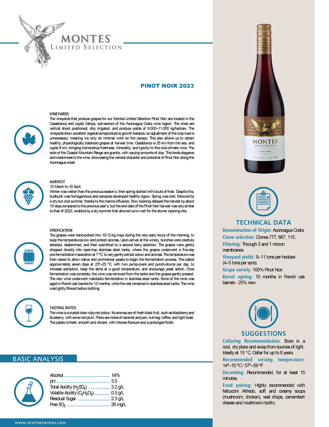 Montes Limited Selection Pinot Noir 2023 – Platinum Wines
