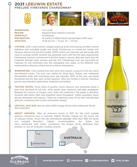 Leeuwin Estate Prelude Chardonnay 2021