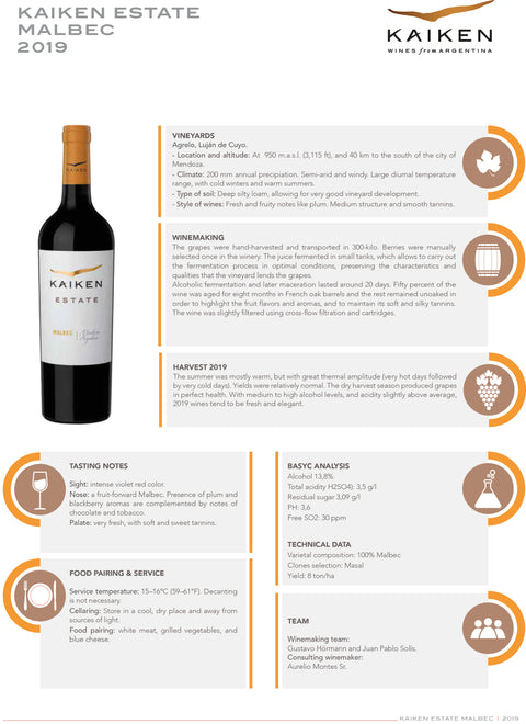 Kaiken Estate Malbec 2019