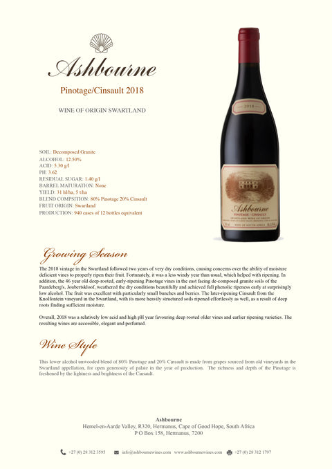 Ashbourne Pinotage/Cinsault 2018