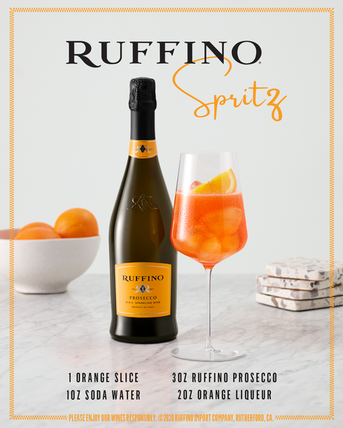 Ruffino Prosecco DOC, Italian White Sparkling Wine, 750mL Bottle