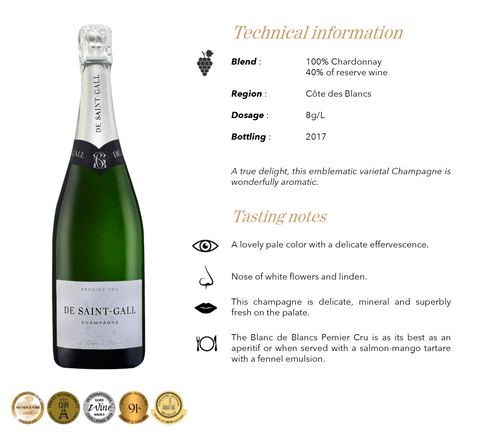 De Saint-Gall Blancs de Blancs Champagne Premier Cru NV