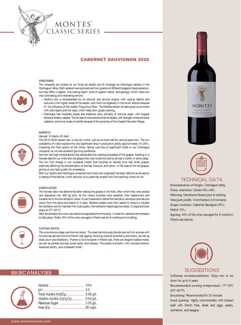 Montes Classic Cabernet Sauvignon 2022