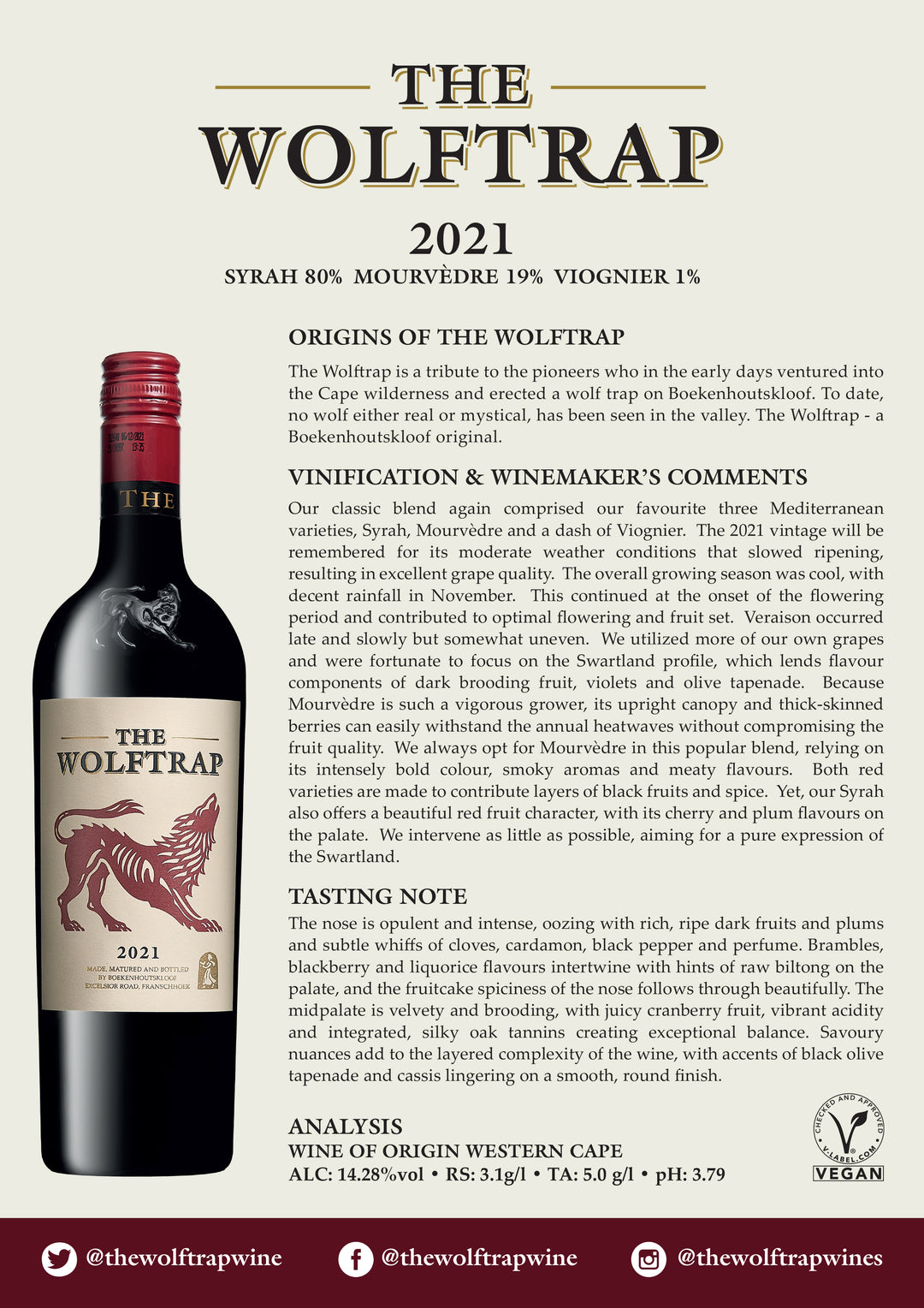 Boekenhoutskloof Wolftrap Red 2022 – Platinum Wines