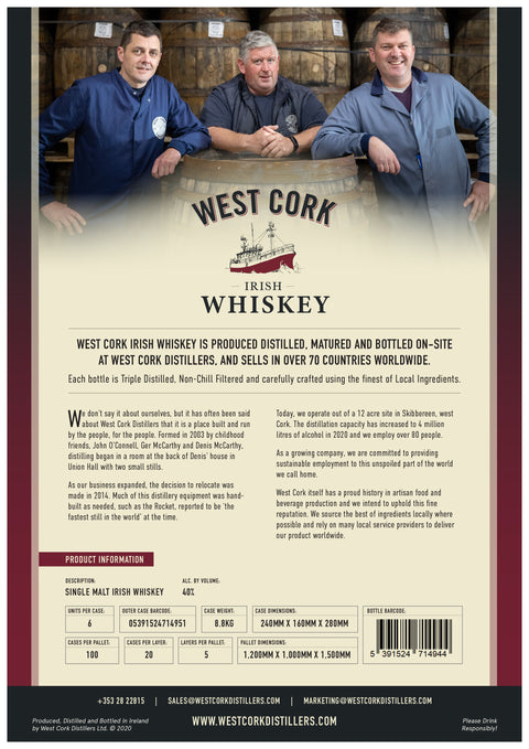 West Cork Single Malt Irish Whiskey