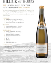 Hillick and Hobbs Estate Vineyard Riesling 2019